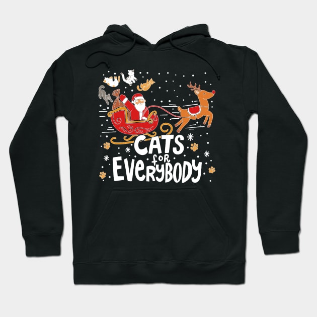 Cats For Everybody Santa Kitties Merry Christmas Costume Hoodie by Peter Smith